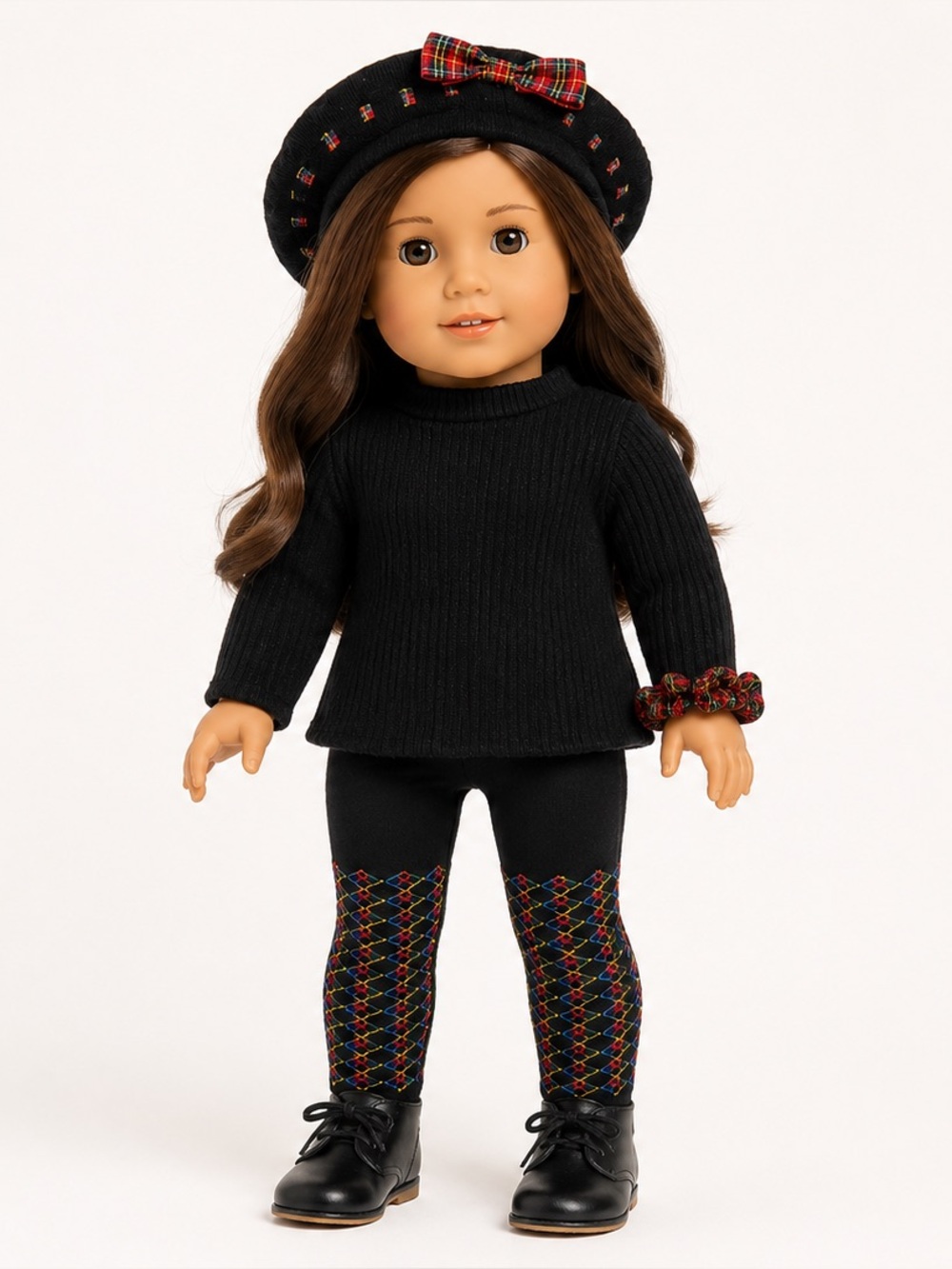 VTG Pleasant Company‎ American Girl Doll Outfit Beret, Sweater, Tights & Boots